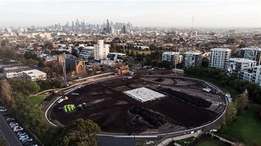 Toorak Park aerial view June 2023