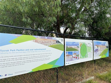 Toorak Park site signage