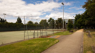 Orrong Tennis Centre entrance to the courts