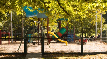 Playground entrance and slide in Ardrie Park