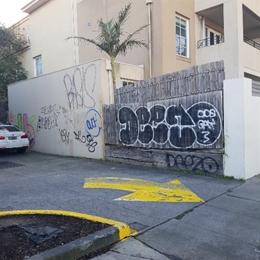 Graffiti not removed from private property